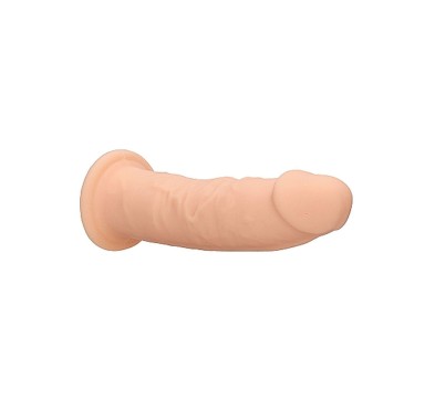 Żylaste silikonowe dildo mocna przyssawka 15 cm